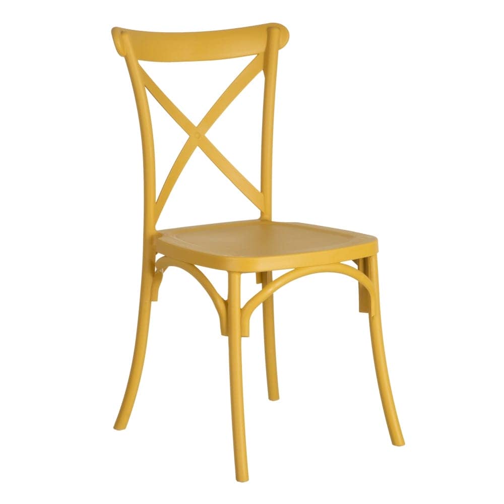 Pack de 4 Sillas Claire de Polipropileno Amarillo - Diseño Clásico y Apilable, Comodidad y Estilo para Tu Hogar - Imagen 2