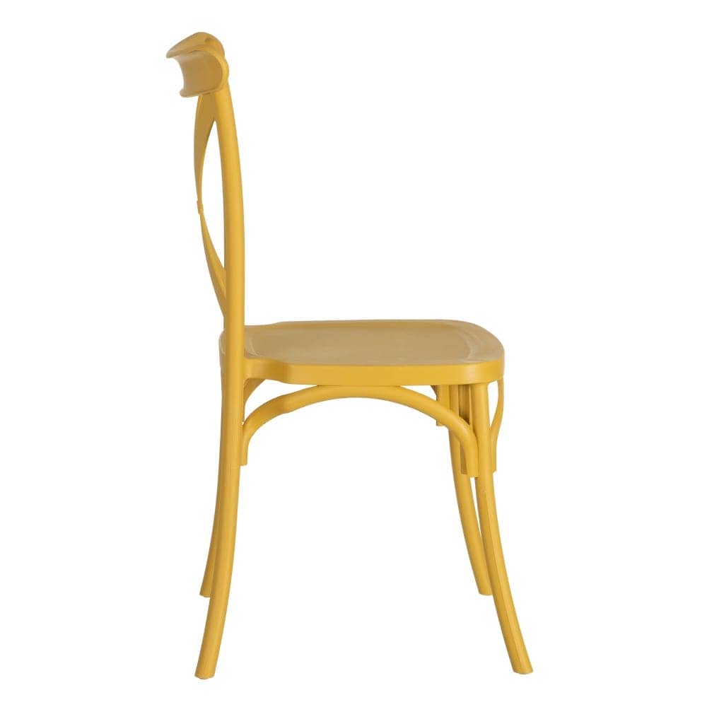 Pack de 4 Sillas Claire de Polipropileno Amarillo - Diseño Clásico y Apilable, Comodidad y Estilo para Tu Hogar - Imagen 3