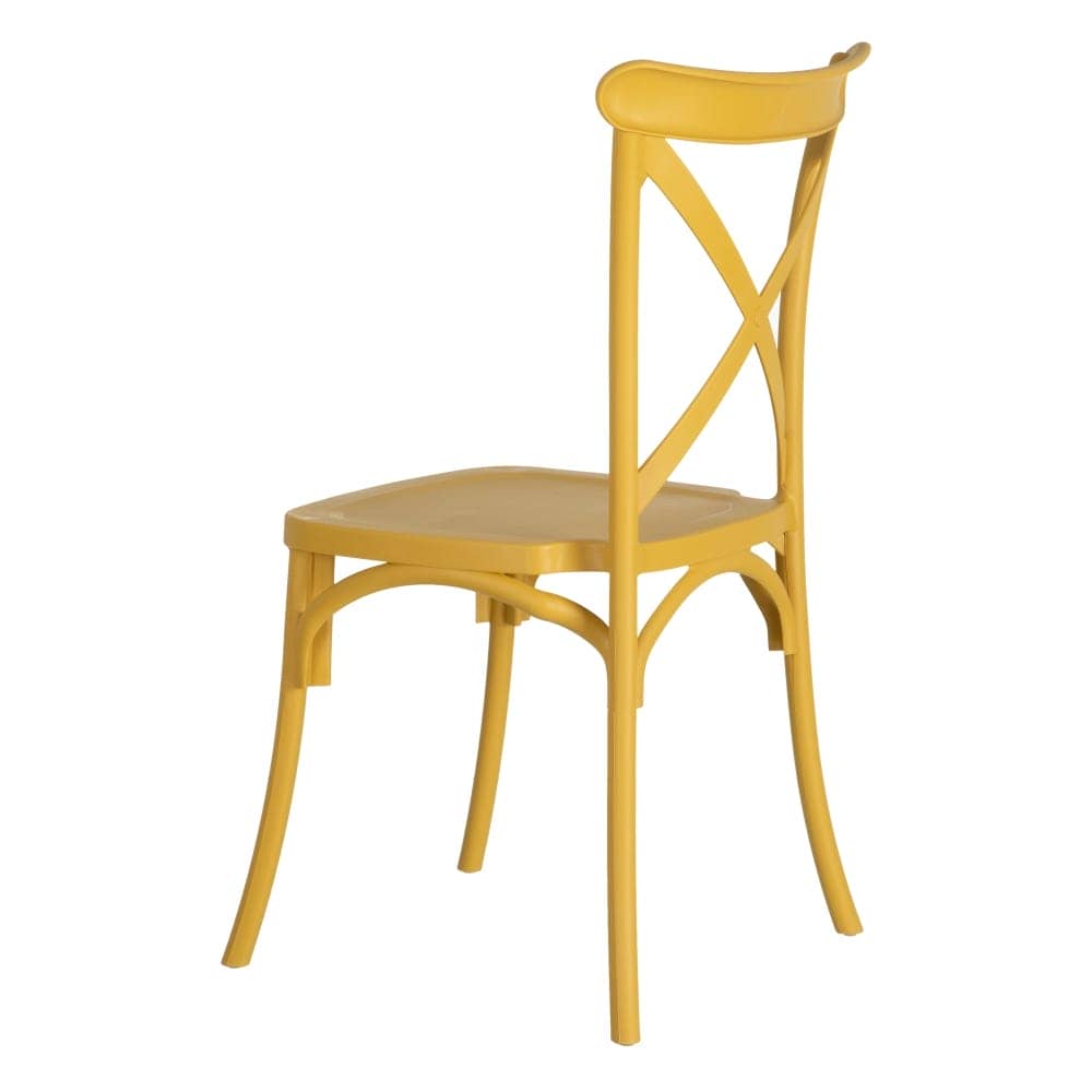 Pack de 4 Sillas Claire de Polipropileno Amarillo - Diseño Clásico y Apilable, Comodidad y Estilo para Tu Hogar - Imagen 4