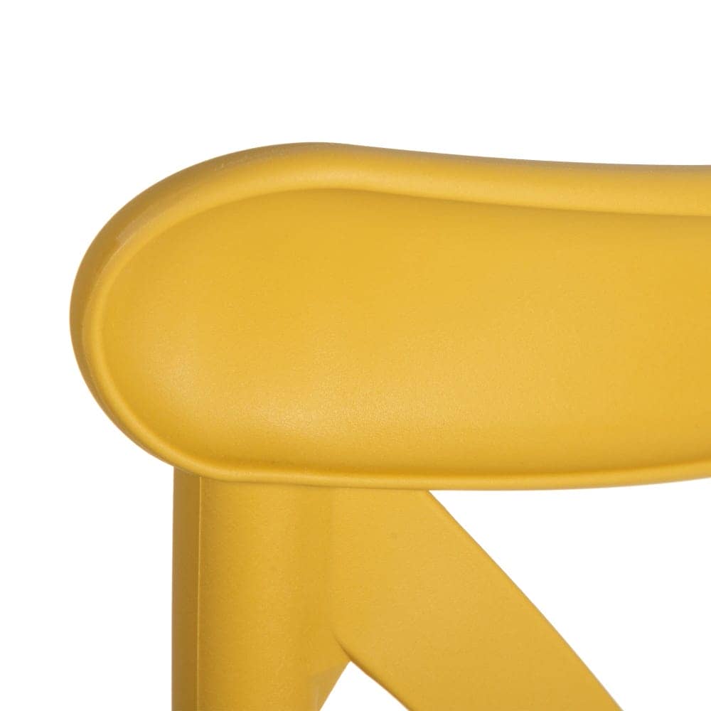 Pack de 4 Sillas Claire de Polipropileno Amarillo - Diseño Clásico y Apilable, Comodidad y Estilo para Tu Hogar - Imagen 5