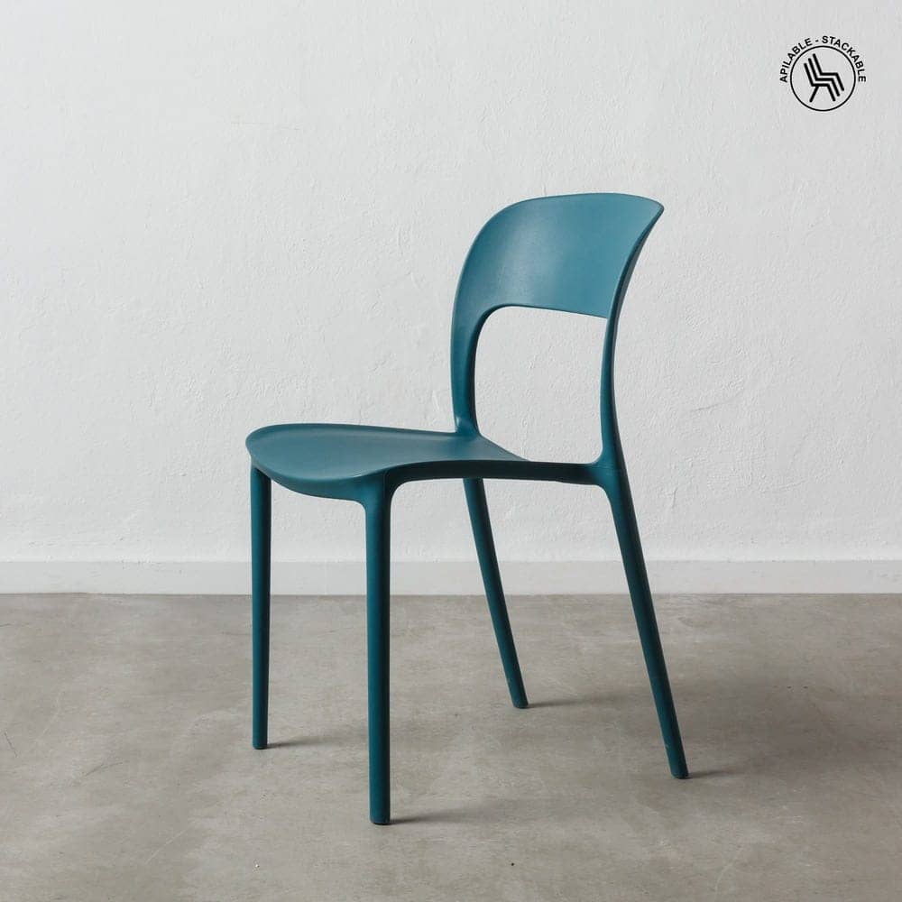 Pack de 4 Sillas de Polipropileno Azul Emma - Diseño Moderno, Apilables y Ergonómicas para Hogar y Eventos - Imagen 10