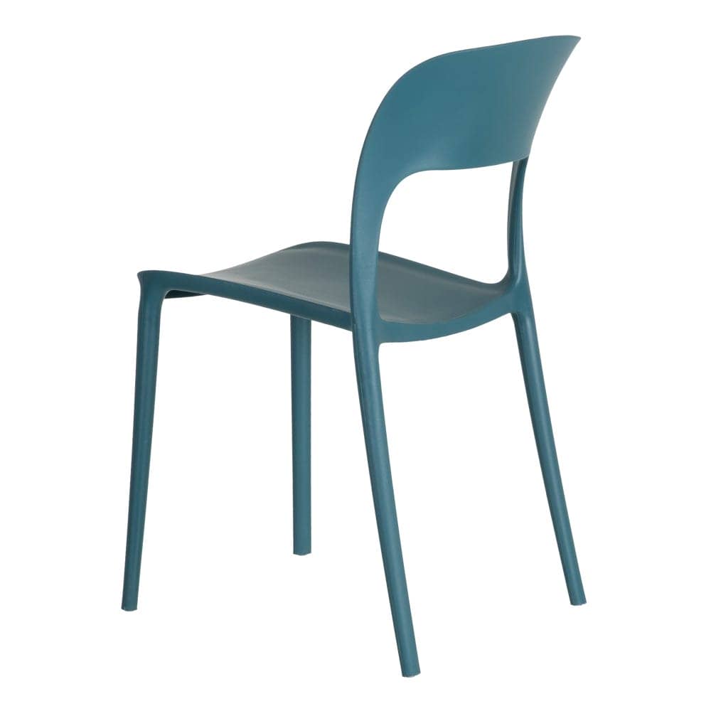 Pack de 4 Sillas de Polipropileno Azul Emma - Diseño Moderno, Apilables y Ergonómicas para Hogar y Eventos - Imagen 4