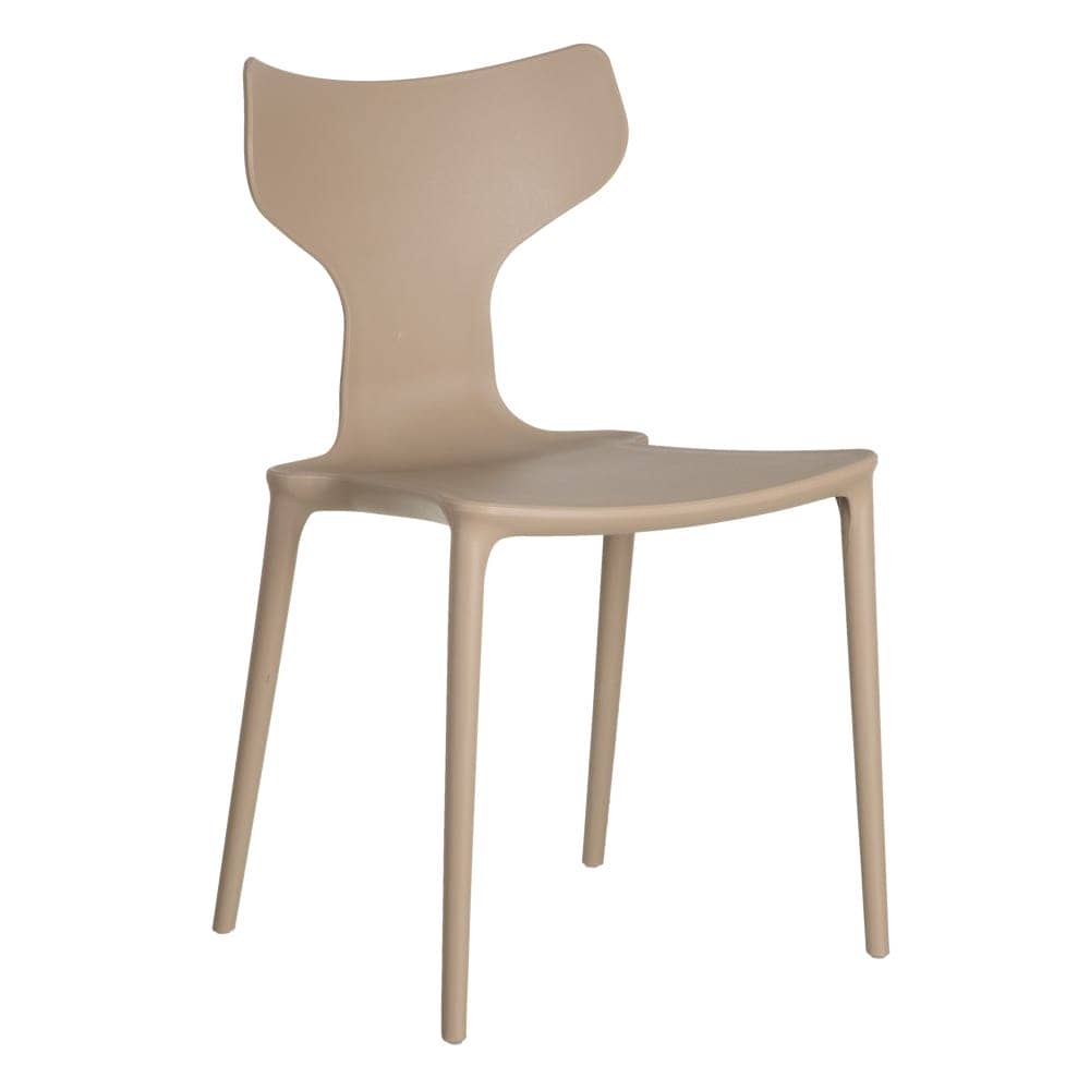 Pack de 4 Sillas de Polipropileno Beige Sam - Diseño Apilable y Ergonómico para Hogar y Catering - Imagen 2