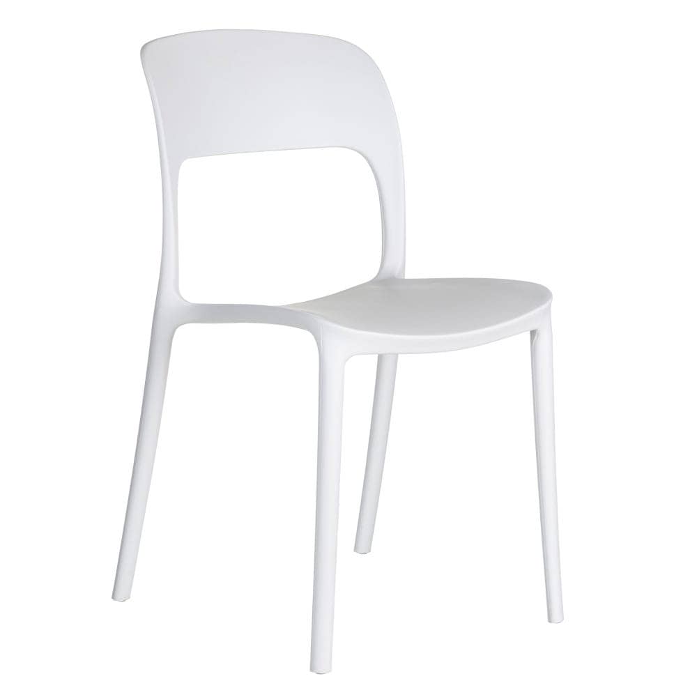 Pack de 4 Sillas de Polipropileno Blanca Emma - Diseño Moderno, Apilables y Ergonómicas para Hogar y Oficina - Imagen 2