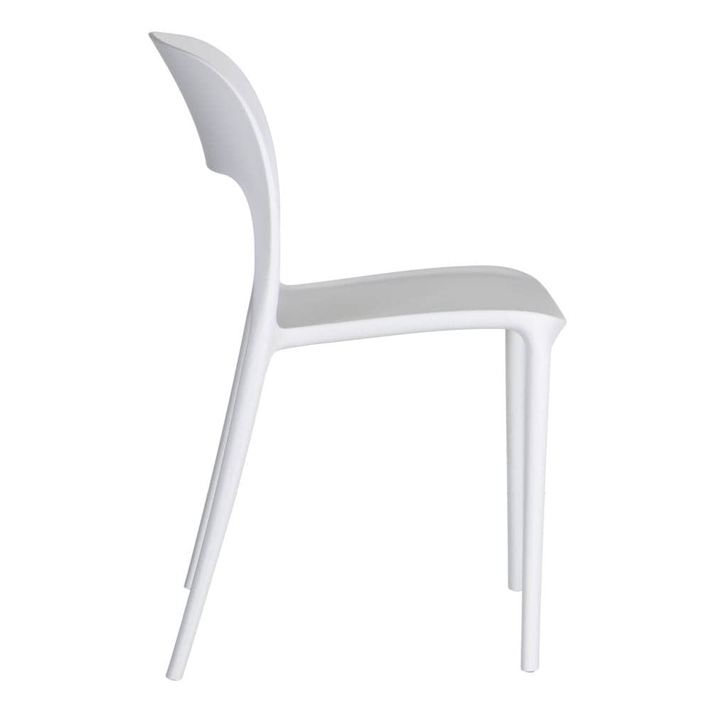 Pack de 4 Sillas de Polipropileno Blanca Emma - Diseño Moderno, Apilables y Ergonómicas para Hogar y Oficina - Imagen 3