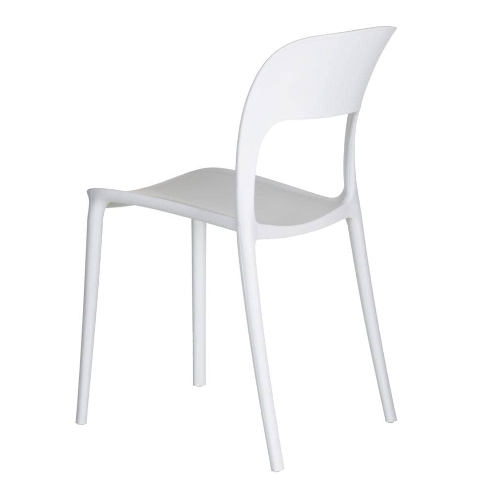 Pack de 4 Sillas de Polipropileno Blanca Emma - Diseño Moderno, Apilables y Ergonómicas para Hogar y Oficina - Imagen 4