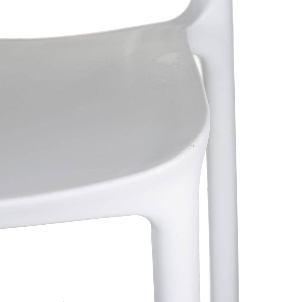 Pack de 4 Sillas de Polipropileno Blanca Emma - Diseño Moderno, Apilables y Ergonómicas para Hogar y Oficina - Imagen 5