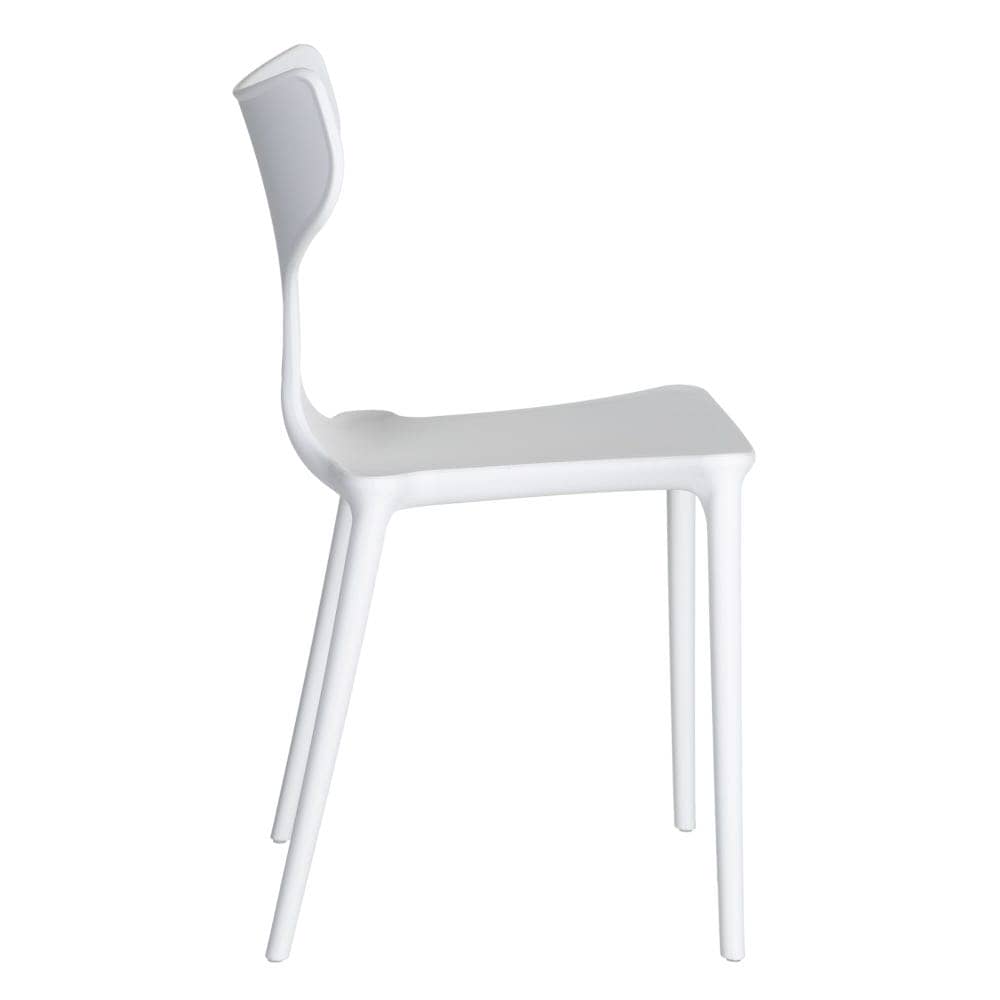 Pack de 4 Sillas de Polipropileno Blanca Sam - Diseño Apilable y Moderno para Interiores y Exteriores, Comodidad y Estilo Atemporal - Imagen 3