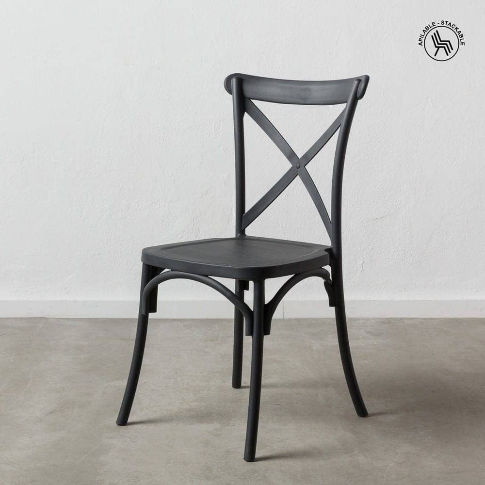 Pack de 4 Sillas Claire de Polipropileno Gris Oscuro - Diseño Clásico, Apilables y Ergonómicas para Hogar y Negocios - Imagen 10