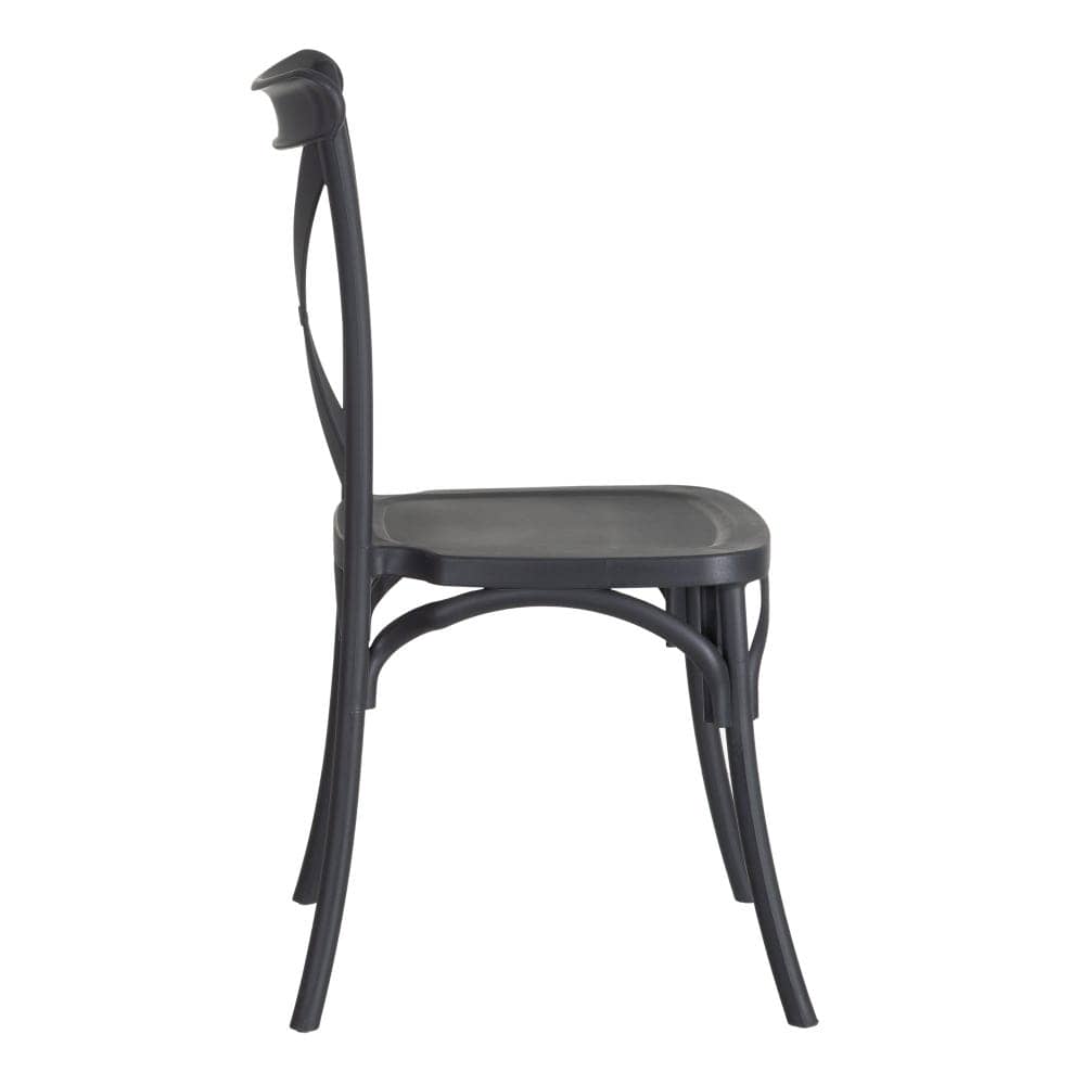 Pack de 4 Sillas Claire de Polipropileno Gris Oscuro - Diseño Clásico, Apilables y Ergonómicas para Hogar y Negocios - Imagen 3