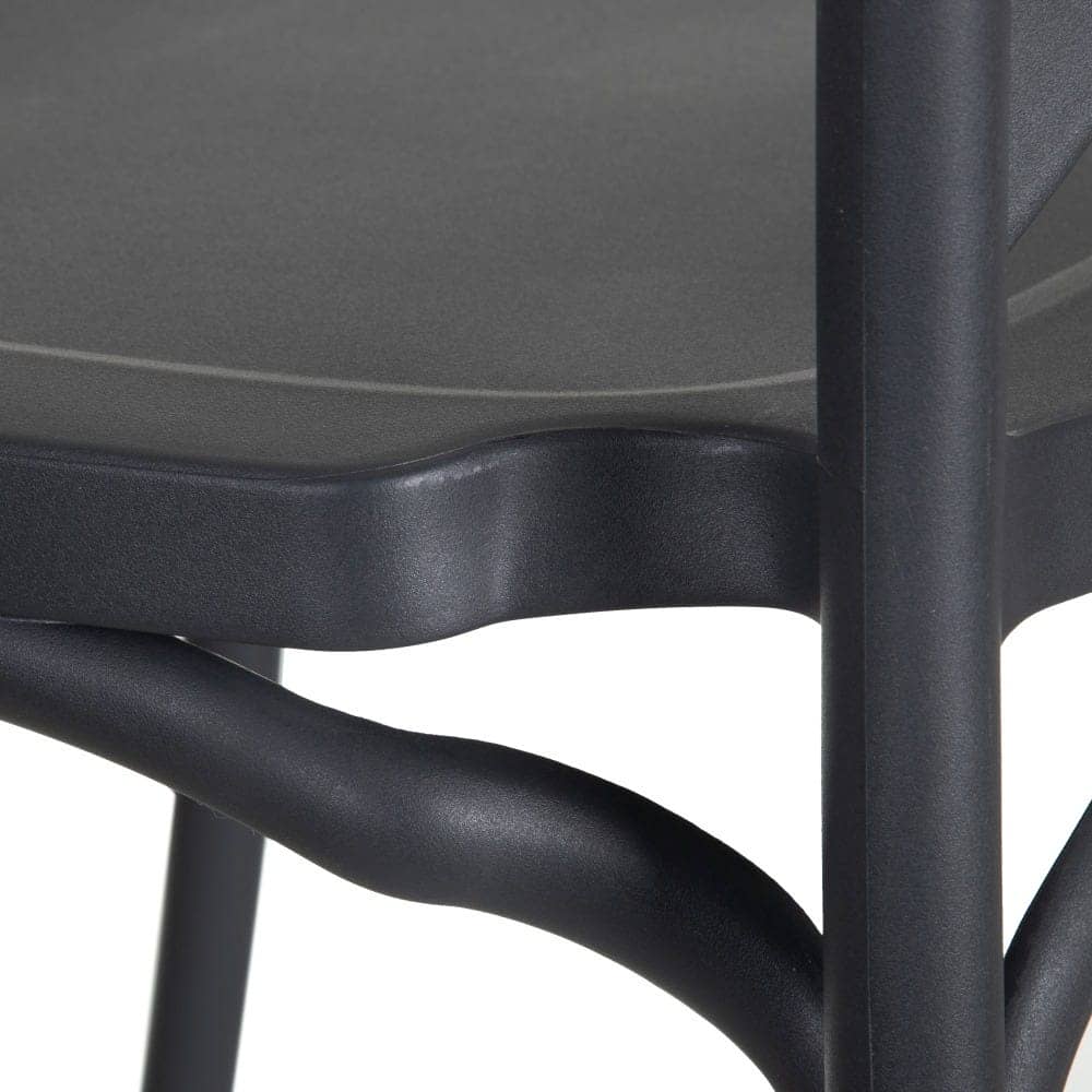 Pack de 4 Sillas Claire de Polipropileno Gris Oscuro - Diseño Clásico, Apilables y Ergonómicas para Hogar y Negocios - Imagen 6