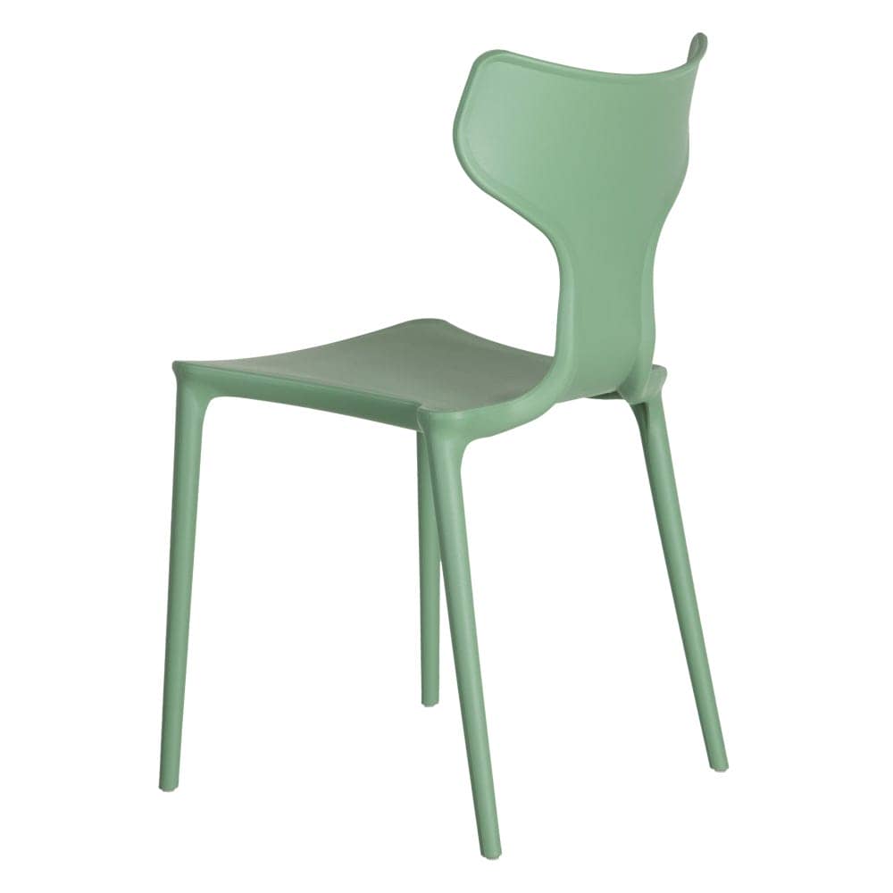 Pack de 4 Sillas de Polipropileno Verde Menta Sam - Diseño Moderno, Apilables y Ergonómicas para Hogar y Oficina - Imagen 4