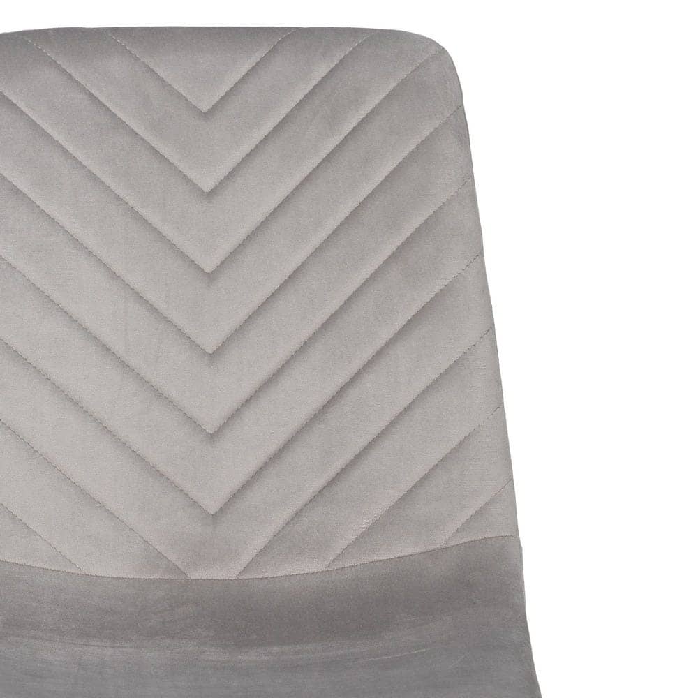 Pack de 4 Sillas de Terciopelo Gris Claro Orion - Elegancia y Comodidad para Hogar y Oficina (88,5 cm) - Imagen 5