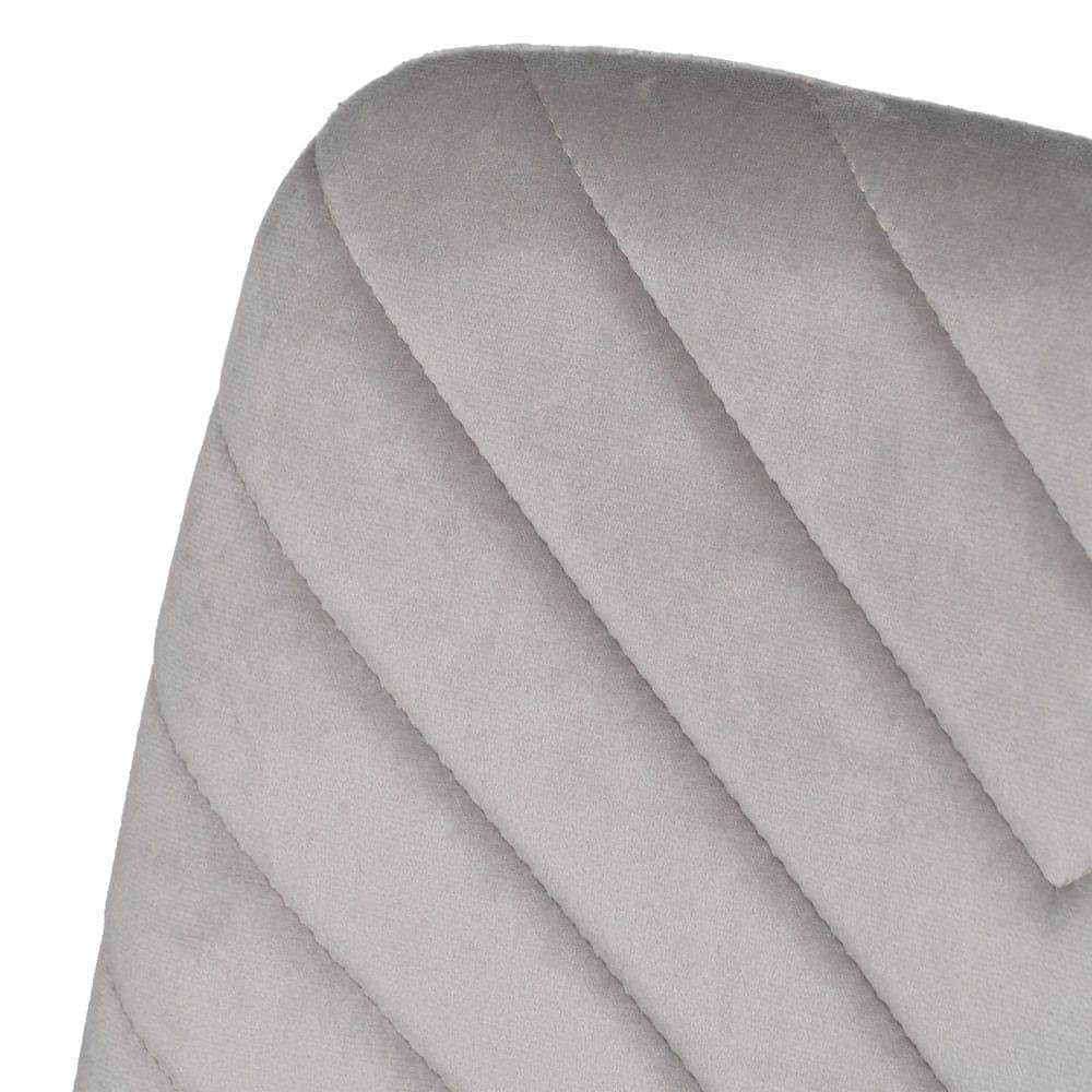 Pack de 4 Sillas de Terciopelo Gris Claro Orion - Elegancia y Comodidad para Hogar y Oficina (88,5 cm) - Imagen 6