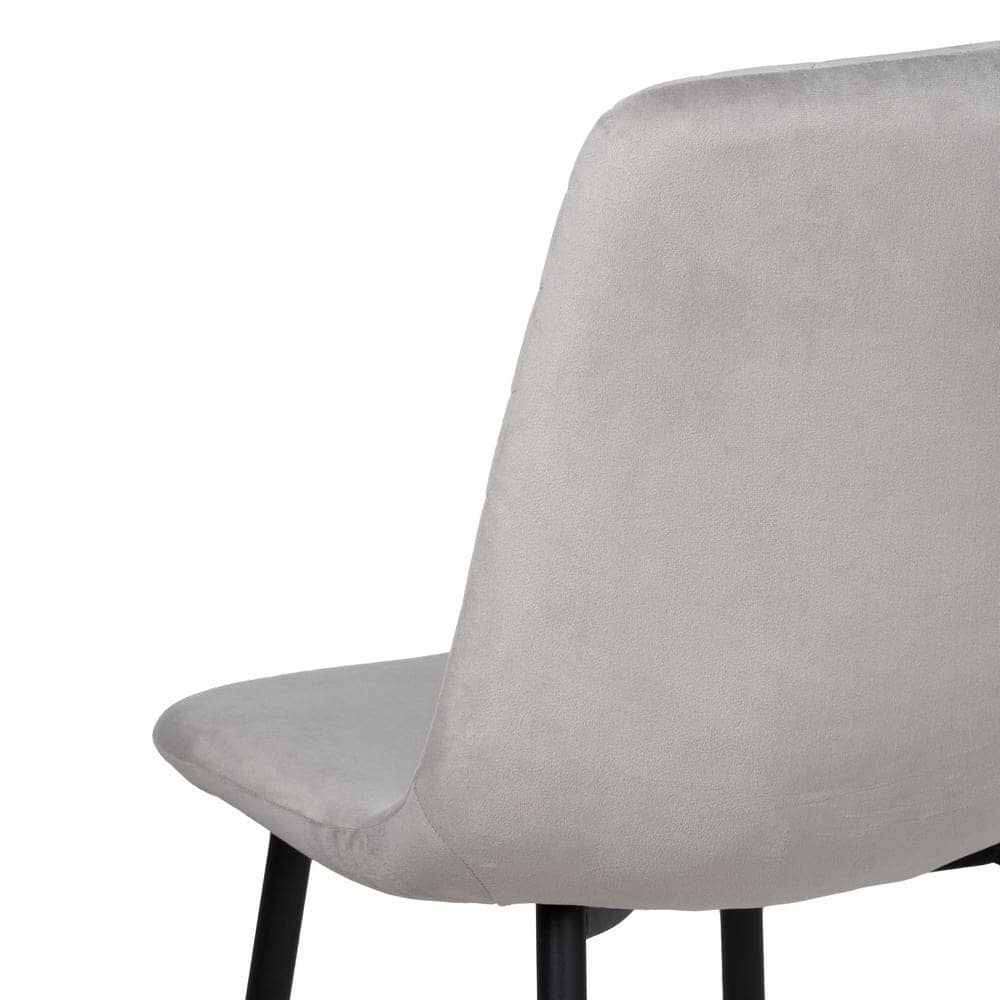 Pack de 4 Sillas de Terciopelo Gris Claro Orion - Elegancia y Comodidad para Hogar y Oficina (88,5 cm) - Imagen 8