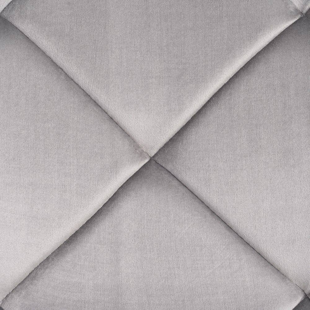 Pack de 4 Sillas de Terciopelo Gris Remy con Estructura de Metal y Detalles Dorados - Elegancia y Comodidad para Comedor y Oficina - Imagen 8