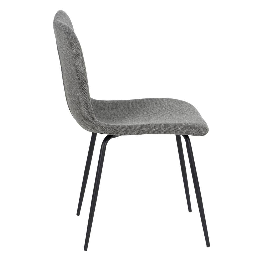 Pack de 4 Sillas Carson Gris de Tela y Metal - Elegancia y Comodidad para Hogar y Oficina, Diseño Ergonómico y Resistente - Imagen 3