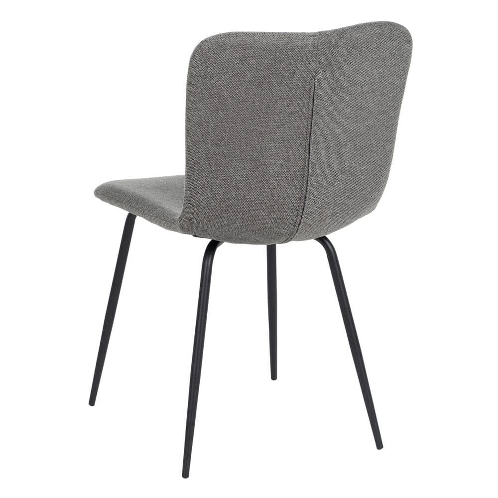 Pack de 4 Sillas Carson Gris de Tela y Metal - Elegancia y Comodidad para Hogar y Oficina, Diseño Ergonómico y Resistente - Imagen 4