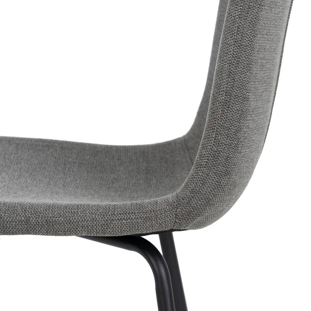 Pack de 4 Sillas Carson Gris de Tela y Metal - Elegancia y Comodidad para Hogar y Oficina, Diseño Ergonómico y Resistente - Imagen 7