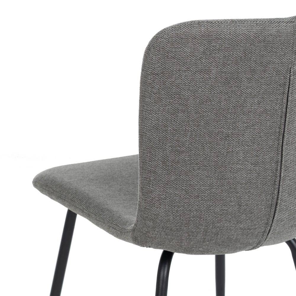 Pack de 4 Sillas Carson Gris de Tela y Metal - Elegancia y Comodidad para Hogar y Oficina, Diseño Ergonómico y Resistente - Imagen 9