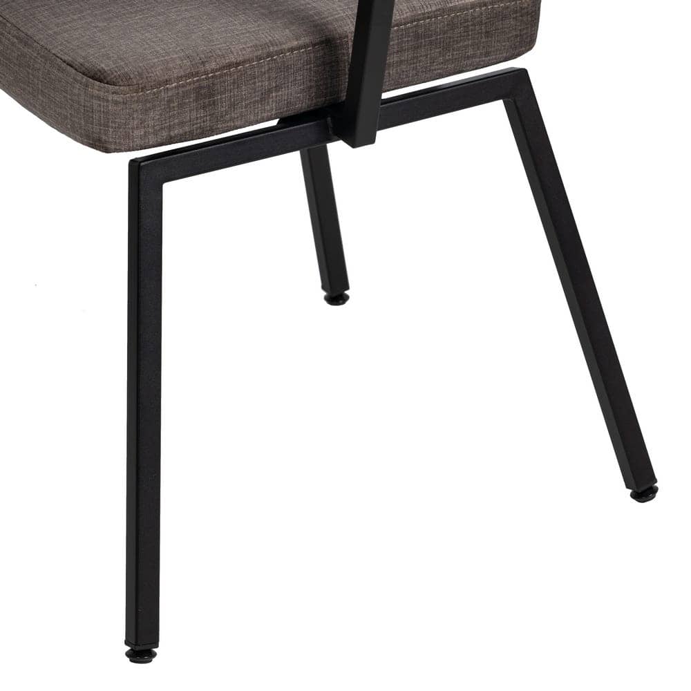 Pack de 4 Sillas Victor Gris de Tela y Metal - Diseño Elegante y Confortable para Decoración Moderna, 77,5 cm de Altura - Imagen 9