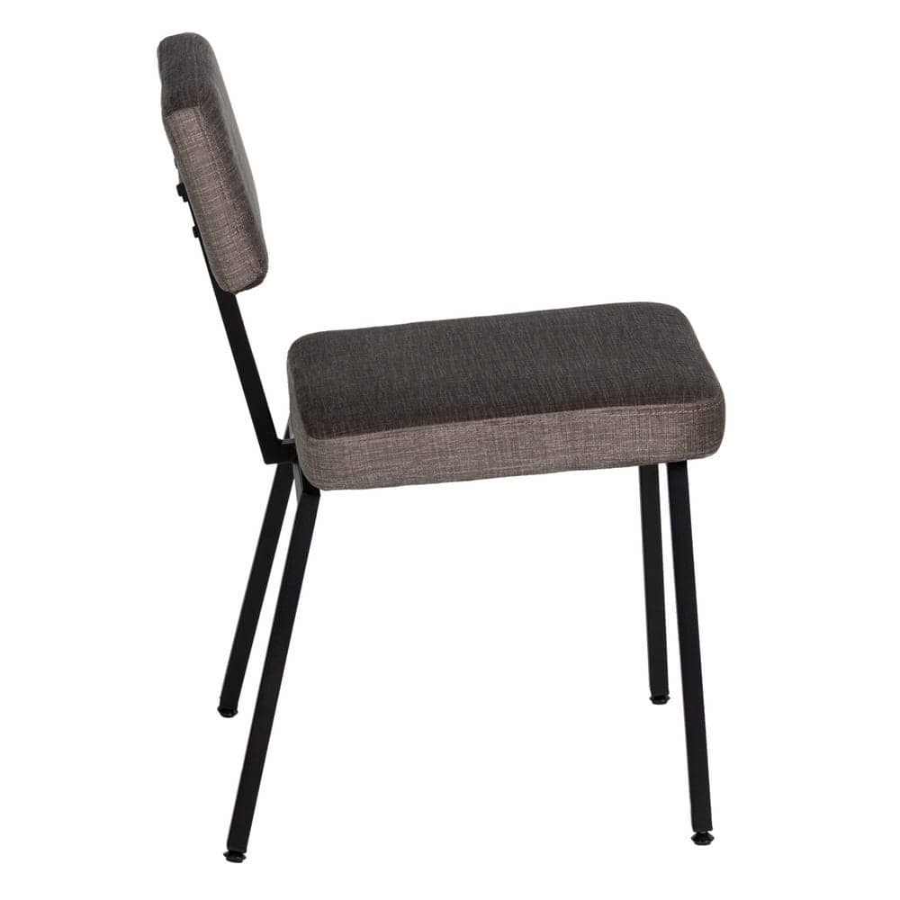 Pack de 4 Sillas Victor Gris de Tela y Metal - Diseño Elegante y Confortable para Decoración Moderna, 77,5 cm de Altura - Imagen 2
