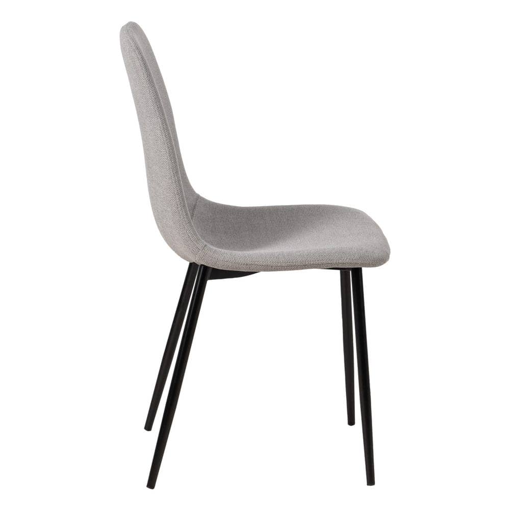 Pack de 4 Sillas Cody Gris Tela y Metal para Salón - Diseño Ergonómico y Moderno, 87 cm de Altura, Comodidad y Estilo para tu Comedor - Imagen 2