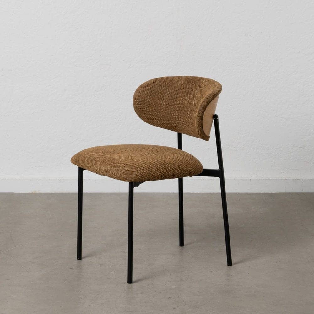 Pack de 4 Sillas Simon Marrón con Tela y Metal - Diseño Ergonómico y Moderno para Salones y Comedores, 73,5 cm de Altura - Imagen 13