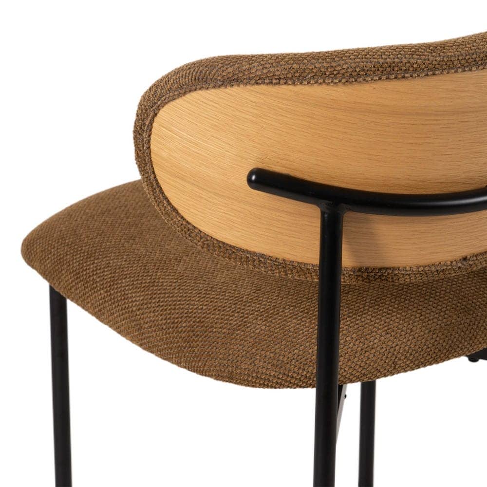 Pack de 4 Sillas Simon Marrón con Tela y Metal - Diseño Ergonómico y Moderno para Salones y Comedores, 73,5 cm de Altura - Imagen 10