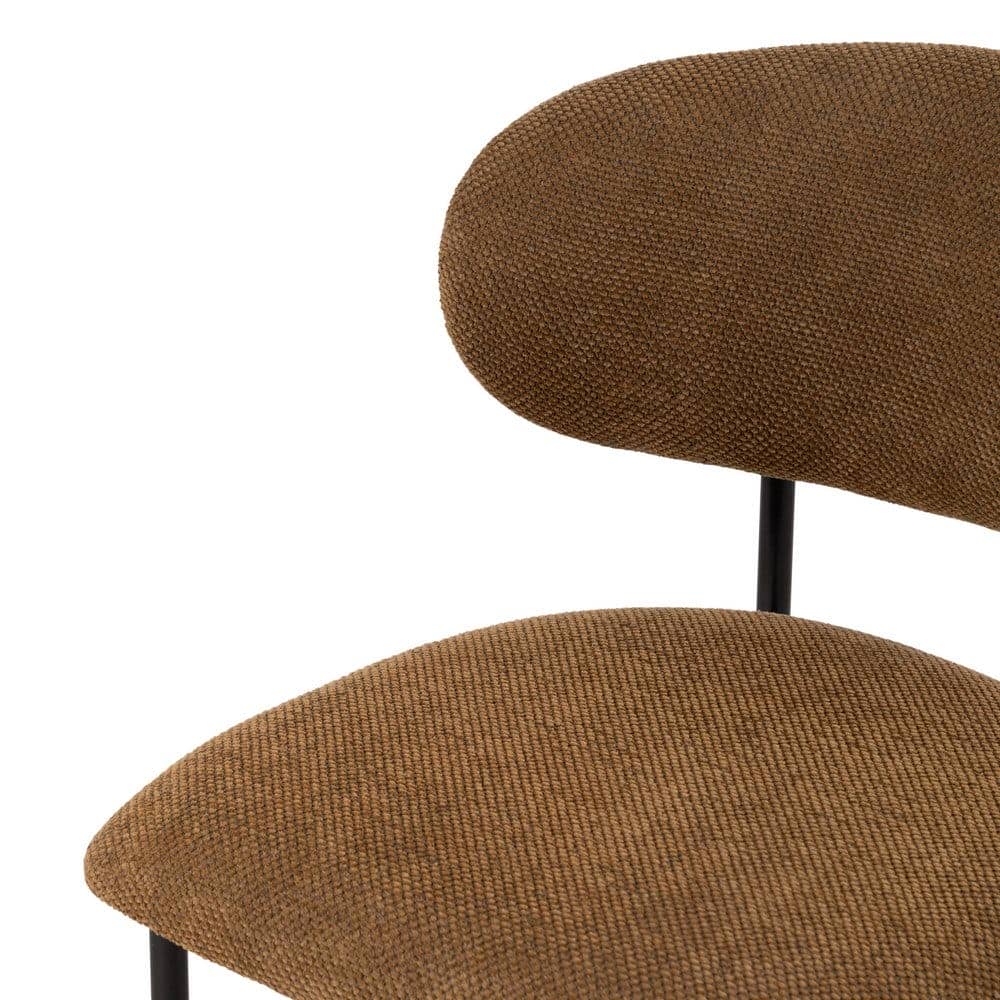 Pack de 4 Sillas Simon Marrón con Tela y Metal - Diseño Ergonómico y Moderno para Salones y Comedores, 73,5 cm de Altura - Imagen 6