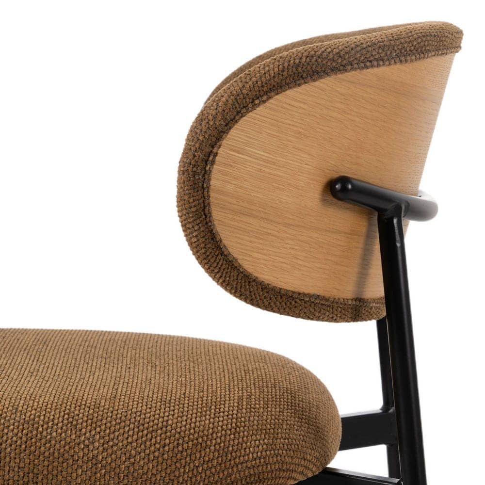 Pack de 4 Sillas Simon Marrón con Tela y Metal - Diseño Ergonómico y Moderno para Salones y Comedores, 73,5 cm de Altura - Imagen 8