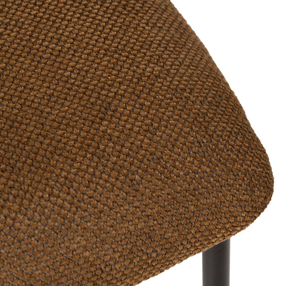 Pack de 4 Sillas Simon Marrón con Tela y Metal - Diseño Ergonómico y Moderno para Salones y Comedores, 73,5 cm de Altura - Imagen 9