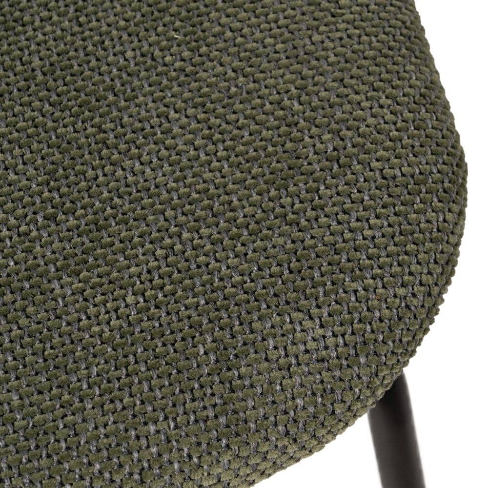 Pack de 4 Sillas Spencer Marrón y Verde - Diseño Ergonómico en Tela y Metal para Salón y Comedor, 80 cm de Estilo Sofisticado y Duradero - Imagen 9