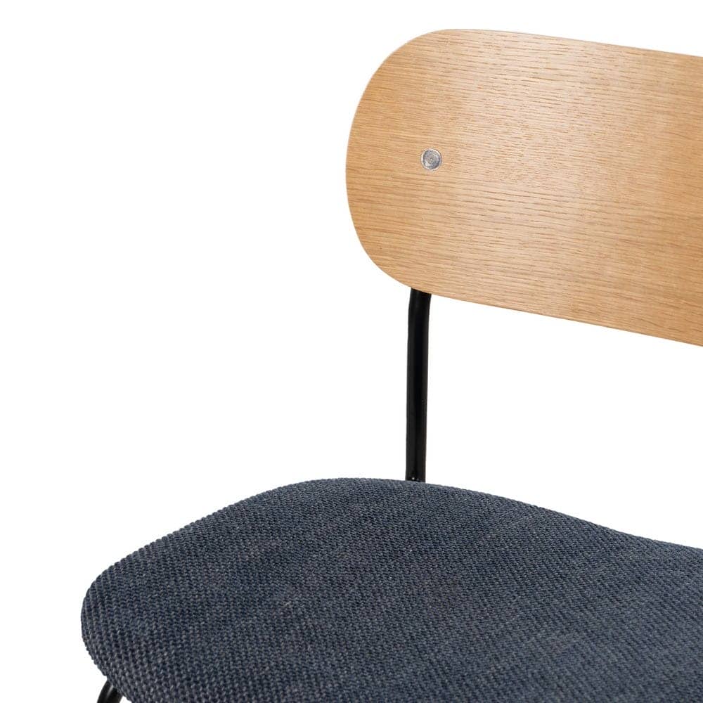 Pack de 4 Sillas Joel Natural y Azul - Diseño Contemporáneo en Tela y Metal para Salón y Comedor, Comodidad y Estilo Moderno - Imagen 6