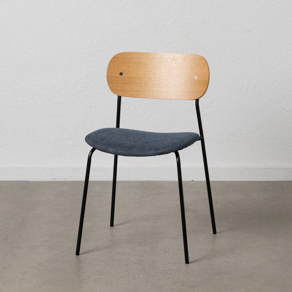 Pack de 4 Sillas Joel Natural y Azul - Diseño Contemporáneo en Tela y Metal para Salón y Comedor, Comodidad y Estilo Moderno - Imagen 14