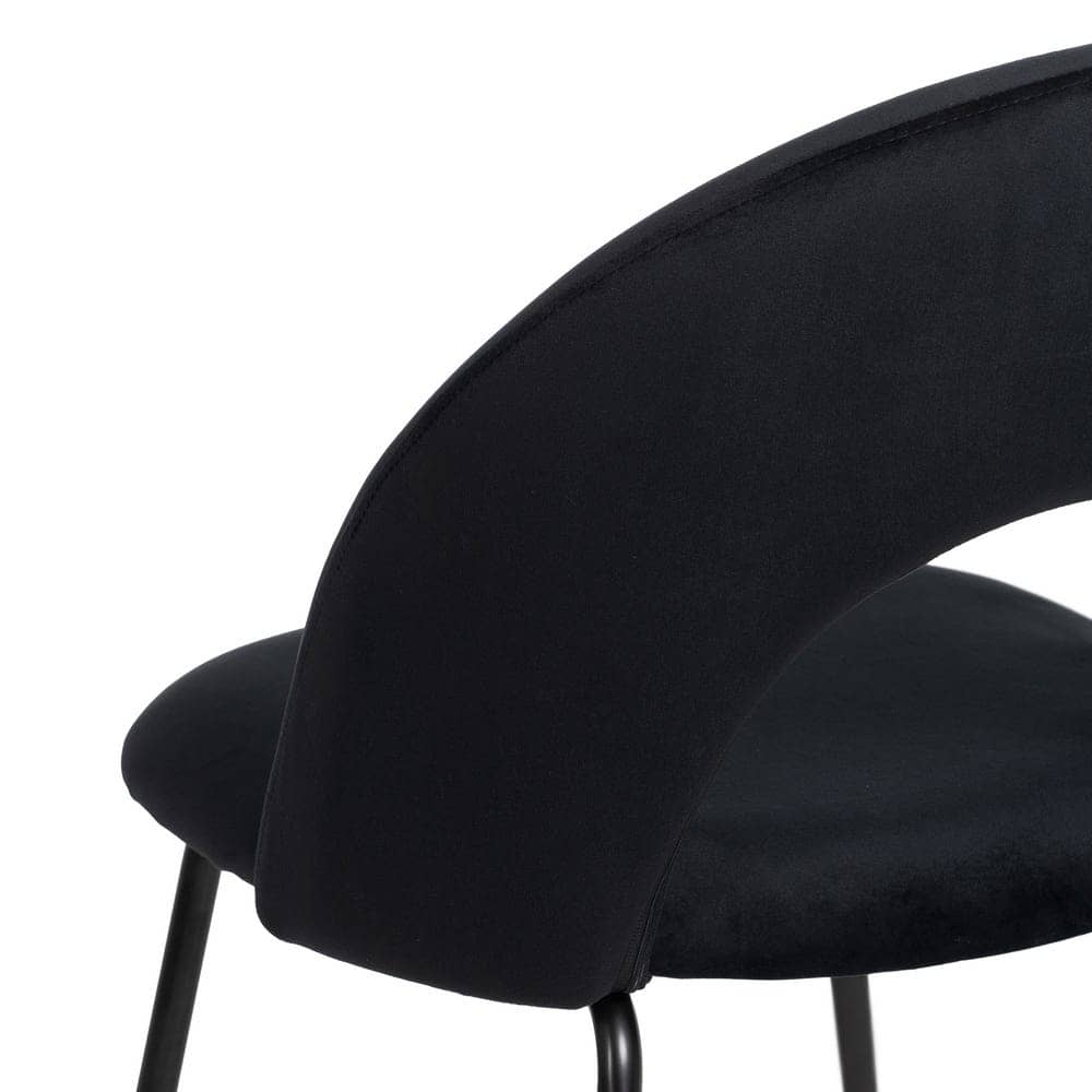 Pack de 4 Sillas Baylor Negras de Tejido y Metal - Elegancia y Comodidad para Comedores y Restaurantes, Soporte hasta 120 kg, Sin Montaje, 81 cm - Imagen 10
