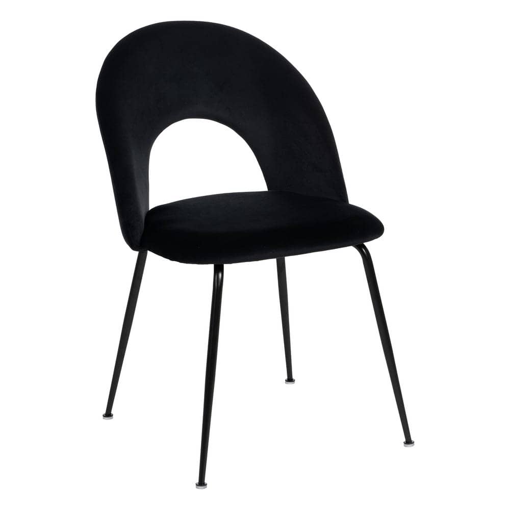Pack de 4 Sillas Baylor Negras de Tejido y Metal - Elegancia y Comodidad para Comedores y Restaurantes, Soporte hasta 120 kg, Sin Montaje, 81 cm - Imagen 2