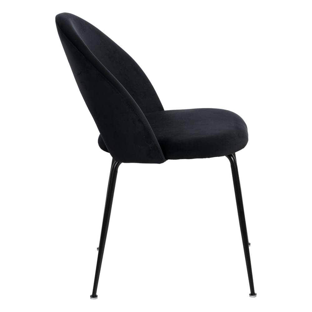 Pack de 4 Sillas Baylor Negras de Tejido y Metal - Elegancia y Comodidad para Comedores y Restaurantes, Soporte hasta 120 kg, Sin Montaje, 81 cm - Imagen 3