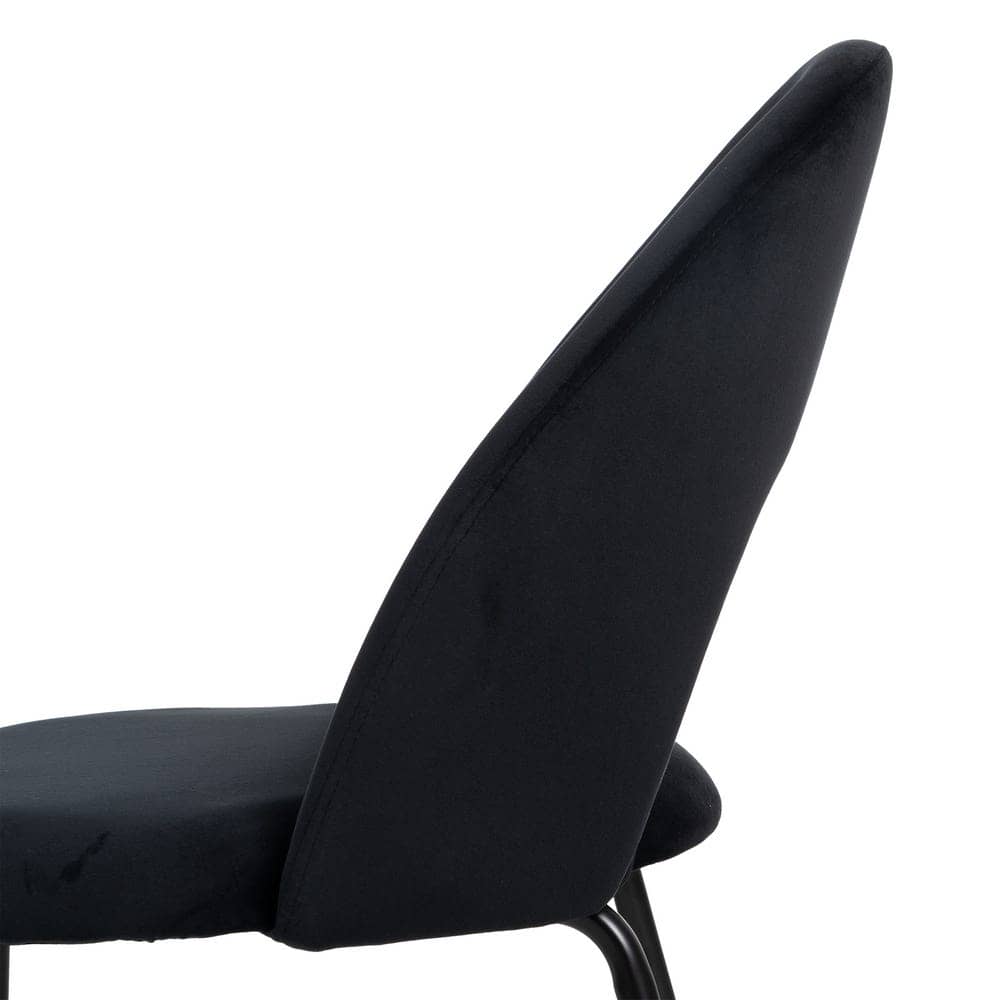 Pack de 4 Sillas Baylor Negras de Tejido y Metal - Elegancia y Comodidad para Comedores y Restaurantes, Soporte hasta 120 kg, Sin Montaje, 81 cm - Imagen 8