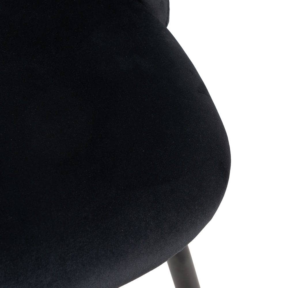 Pack de 4 Sillas Baylor Negras de Tejido y Metal - Elegancia y Comodidad para Comedores y Restaurantes, Soporte hasta 120 kg, Sin Montaje, 81 cm - Imagen 9