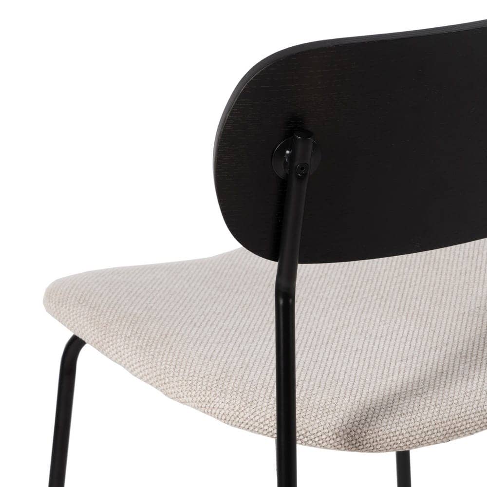 Pack de 4 Sillas Grant Negro y Blanco - Diseño Moderno en Tela y Metal para Salón, Comodidad y Estilo 80 cm - Imagen 10