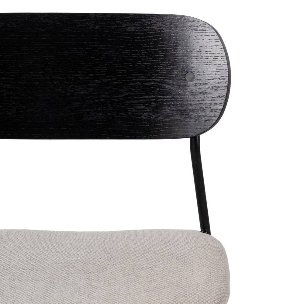 Pack de 4 Sillas Grant Negro y Blanco - Diseño Moderno en Tela y Metal para Salón, Comodidad y Estilo 80 cm - Imagen 5