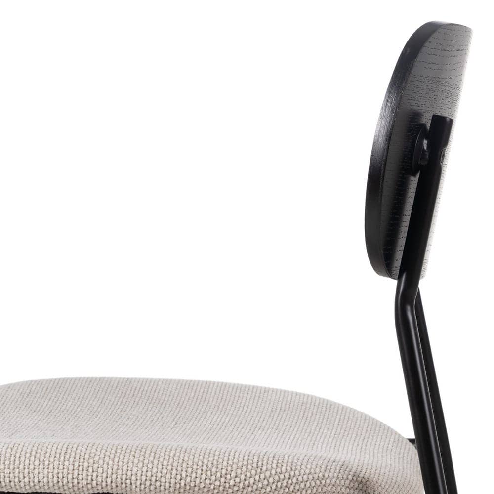 Pack de 4 Sillas Grant Negro y Blanco - Diseño Moderno en Tela y Metal para Salón, Comodidad y Estilo 80 cm - Imagen 8