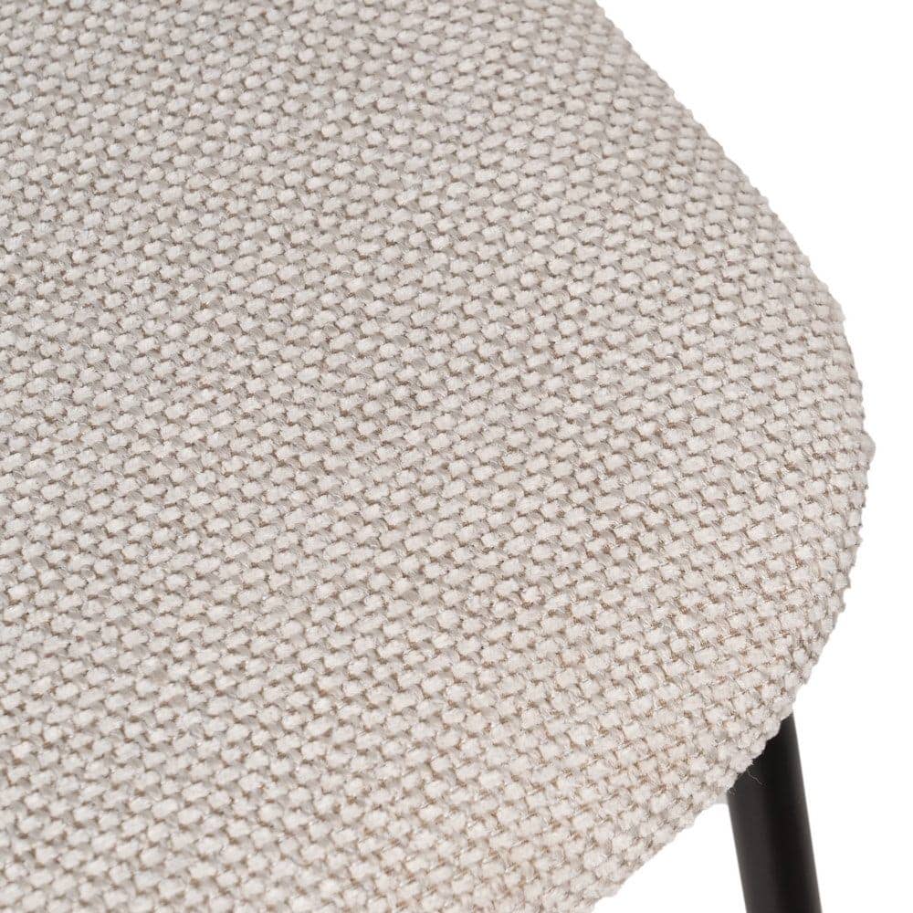 Pack de 4 Sillas Grant Negro y Blanco - Diseño Moderno en Tela y Metal para Salón, Comodidad y Estilo 80 cm - Imagen 9