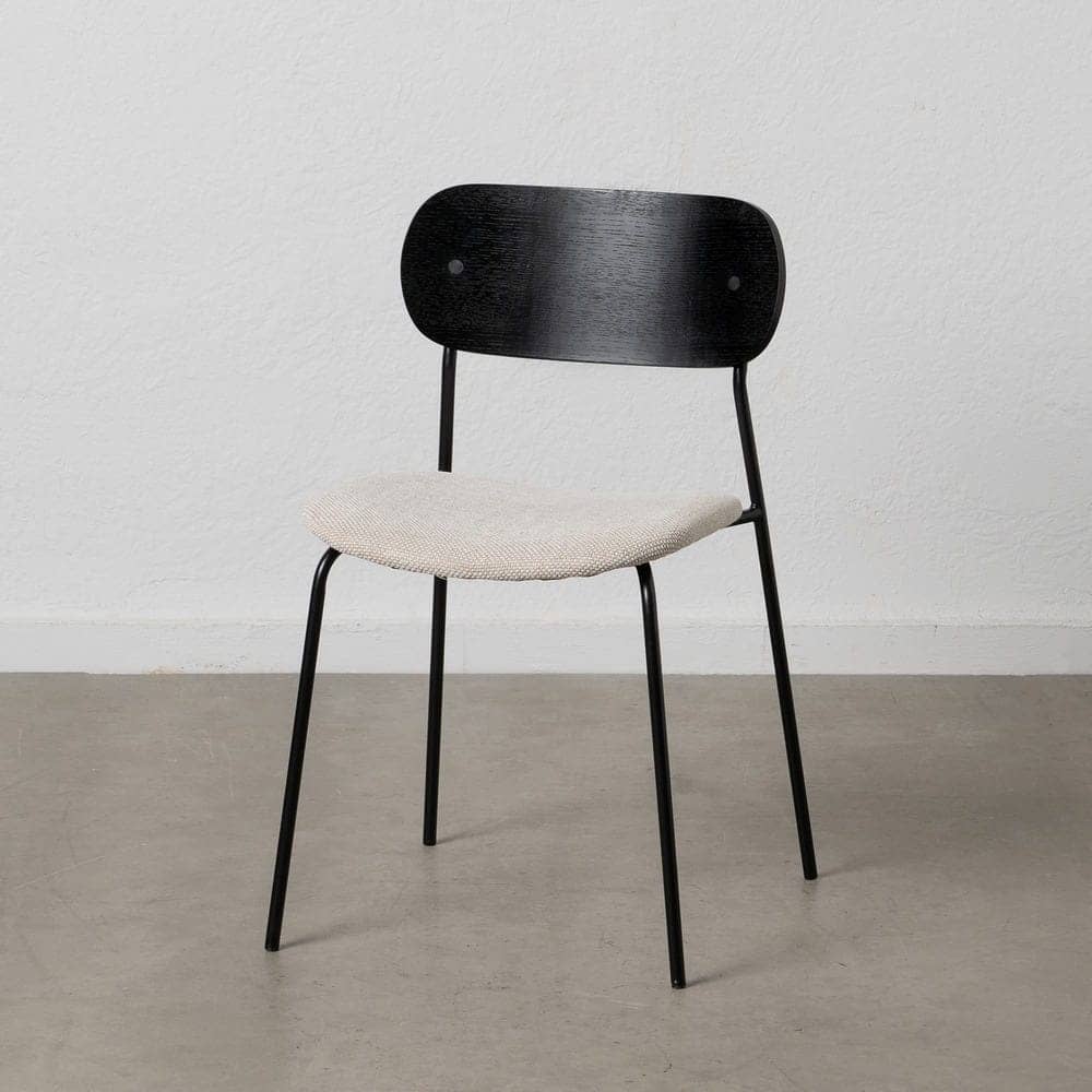 Pack de 4 Sillas Grant Negro y Blanco - Diseño Moderno en Tela y Metal para Salón, Comodidad y Estilo 80 cm - Imagen 14