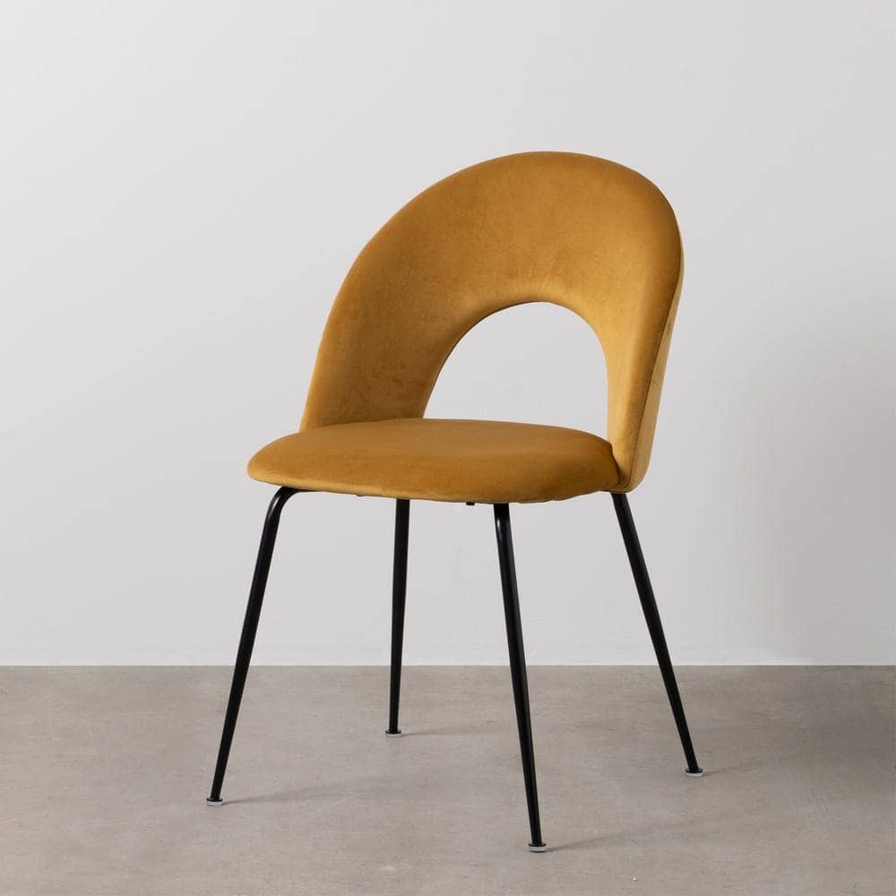 Pack de 4 Sillas Ocre Baylor de Tejido y Metal - Elegantes y Cómodas para Comedor, Soportan hasta 120 kg, Sin Montaje, Diseño Moderno y Resistente - Imagen 14
