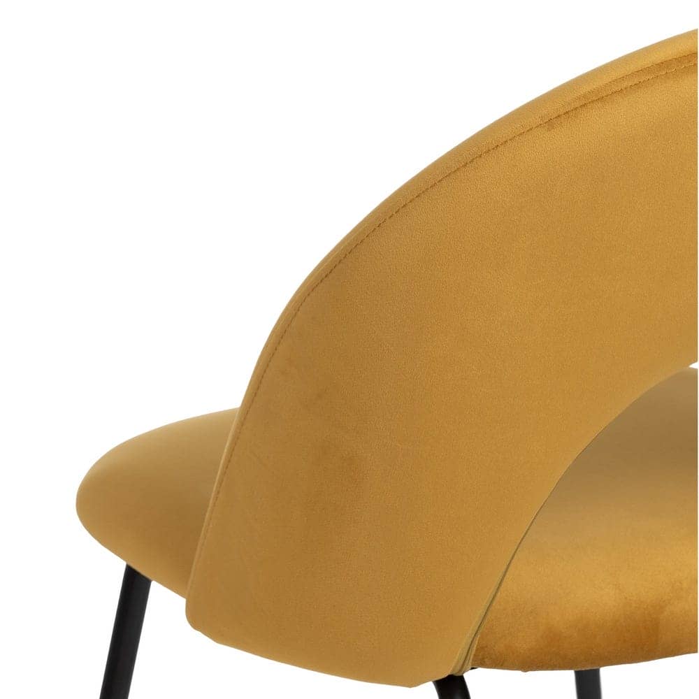 Pack de 4 Sillas Ocre Baylor de Tejido y Metal - Elegantes y Cómodas para Comedor, Soportan hasta 120 kg, Sin Montaje, Diseño Moderno y Resistente - Imagen 10