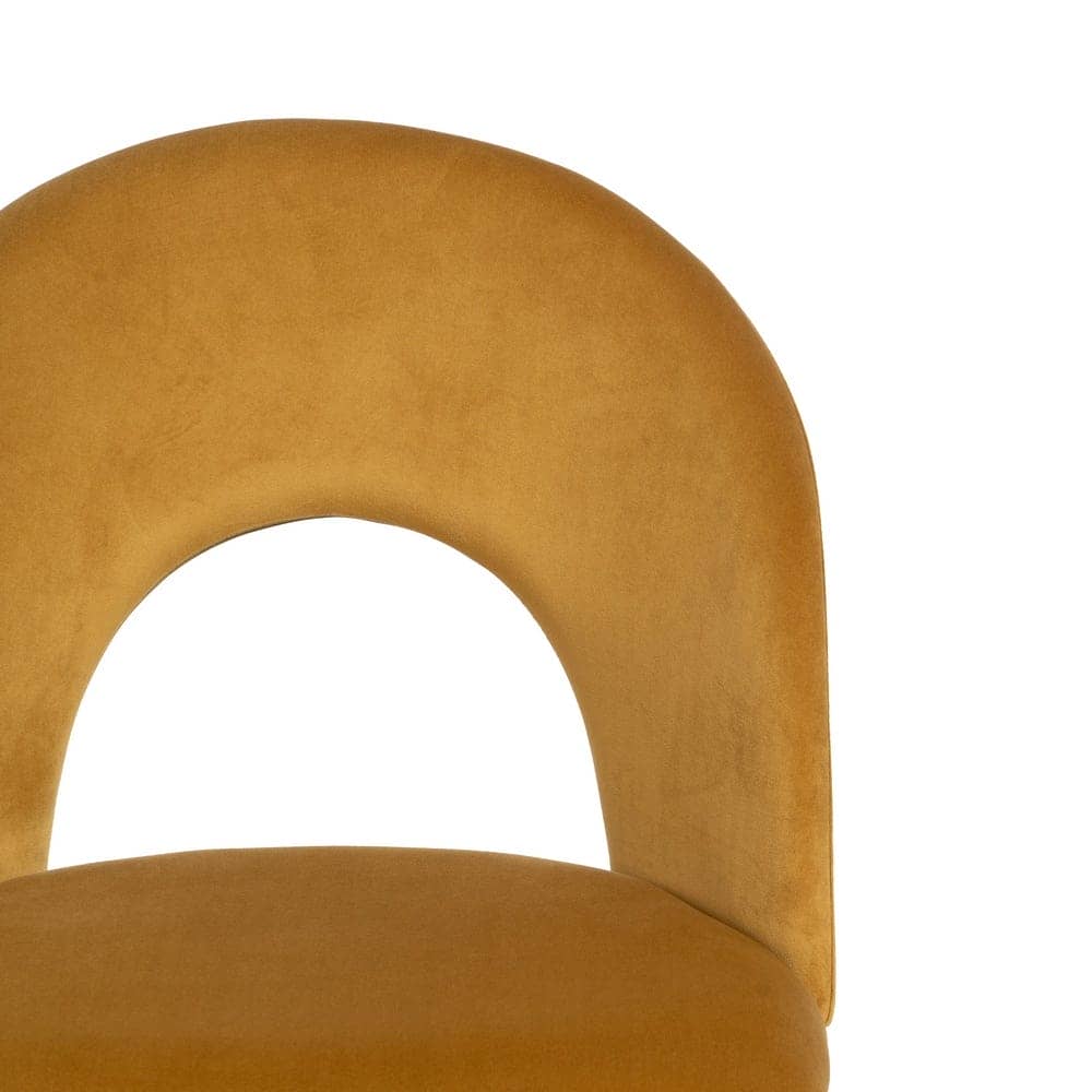 Pack de 4 Sillas Ocre Baylor de Tejido y Metal - Elegantes y Cómodas para Comedor, Soportan hasta 120 kg, Sin Montaje, Diseño Moderno y Resistente - Imagen 5
