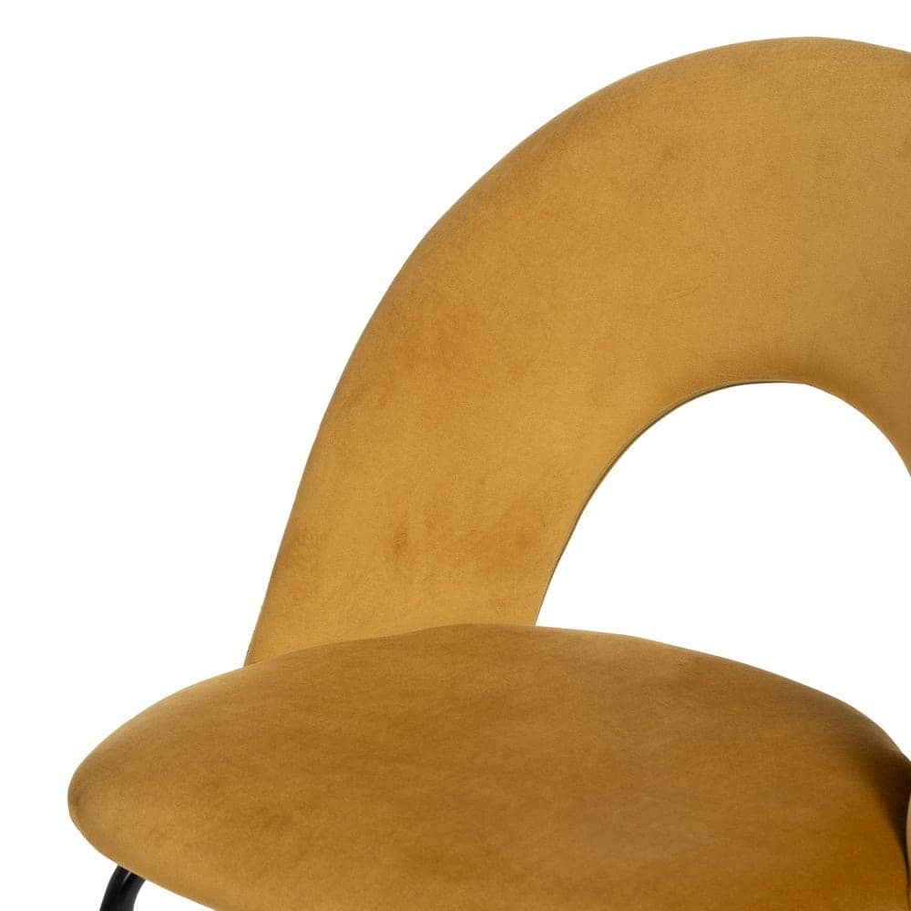 Pack de 4 Sillas Ocre Baylor de Tejido y Metal - Elegantes y Cómodas para Comedor, Soportan hasta 120 kg, Sin Montaje, Diseño Moderno y Resistente - Imagen 6