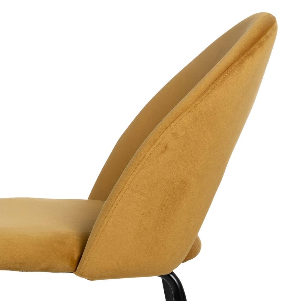 Pack de 4 Sillas Ocre Baylor de Tejido y Metal - Elegantes y Cómodas para Comedor, Soportan hasta 120 kg, Sin Montaje, Diseño Moderno y Resistente - Imagen 8